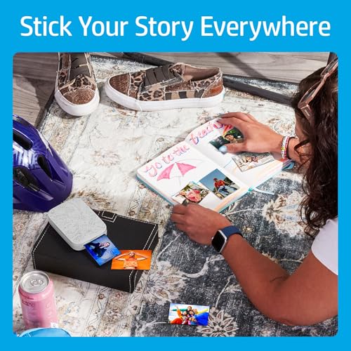 HP Sprocket Portable Photo Printer (2nd Edition) – Instantly print 2x3" sticky-backed photos from your phone – [Luna Pearl] [1AS85A] - color: Luna Pearl, style: Printer