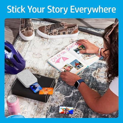 HP Sprocket Portable Photo Printer (2nd Edition) – Instantly print 2x3" sticky-backed photos from your phone – [Luna Pearl] [1AS85A] - color: Luna Pearl, style: Printer
