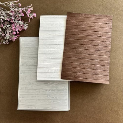 4 Pack 3D Textured Embossing Folders for Card Making, Branches Bricks Background Circle Flower Plastic Embossing Folders Embossing Folder Craft Card Template for DIY Scrapbooking - color: 4 Pack