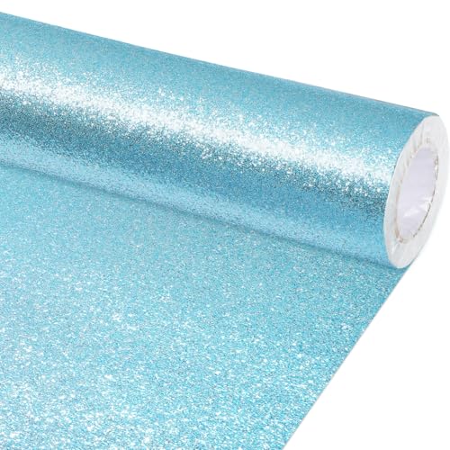 gisgfim 16" x20ft Glitter Bulletin Board Paper Roll Sparkle Color Bulletin Board Background Poster Paper Non Fading Gift Wrapping DIY Art Crafts for Office Classroom Decoration, Light Blue - color: Light Blue