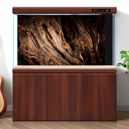 Tree Trunk Texture Aquarium Background Wood Tree Bark Reptile Tank Background Aged Rough Natural Wooden Bark Habitat Terrarium Background Wooden Textured Aquarium Fish Tank Background Decor 36x18in - size: 36(W)x18(H)inches/ 90(W)*45cm(H)