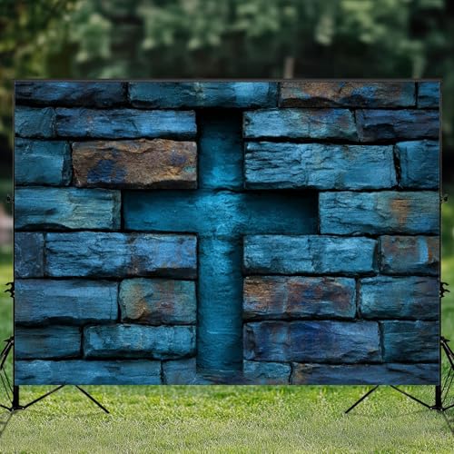 5x7ft Photography Backdrop Calvary Cross Grunge Wall Christian Cross Easter Photo Backdrop Photography Background for Photoshoot Portrait Video Party Photo Studio Prop Booth - color: Color6