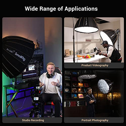 SMALLRIG Parabolic Softbox Quick Release, Parabolic Softbox, Compatible with SmallRig RC 120D/RC 120B/RC 220D/RC220B and Other Bowens Mount Light (33.5inch/85cm) - size: 85 cm - Deep