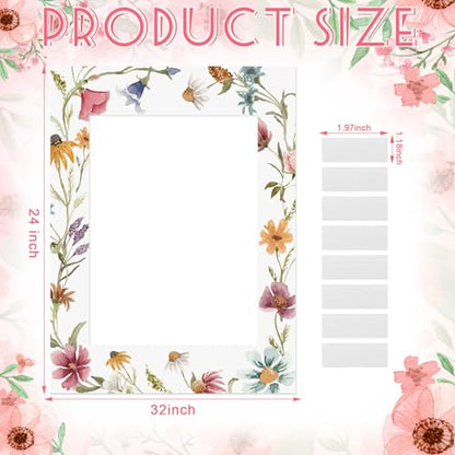 Bucherry 32 x 24 Inches Bridal Shower Photo Booth Props Picture Frame DIY PVC Cutouts Photo Booth Prop Selfie for Wedding Birthday Baby Shower Graduation Party Supplies Favor - style: Vintage Style