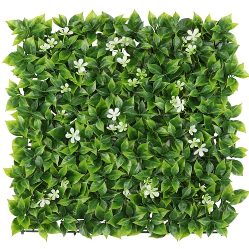 12pcs Artificial Grass Wall Panels 20”×20” Greenery Wall Backdrop Boxwood Panels Green Leaf Hedge Panel Grass Backdrop for Home Decor Indoor Greenery Fence Privacy Screen for Outdoor Garden Balcony - color: 20"×20" - A