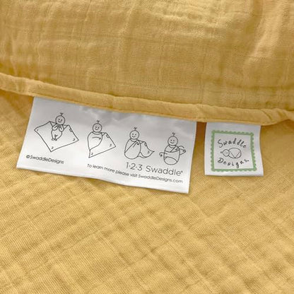 SwaddleDesigns Cotton Muslin Swaddle Blankets for Baby Boy & Baby Girl, Set of 4, Neutral Receiving Blankets for Newborn, Baby Registry & Gift, 46x46 inches, Fiesta - color: Fiesta