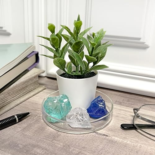 Plymor 3" x 3" Round Glass Display Tray, Pack of 2 - size: 3" x 3"