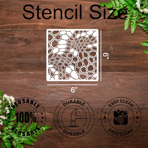 Camo Stencil for Spray Paint 6inch Camo Paint Stencils Camouflage Stencils Templates for Painting on Wood Canvas Furniture Wall - style: Camo