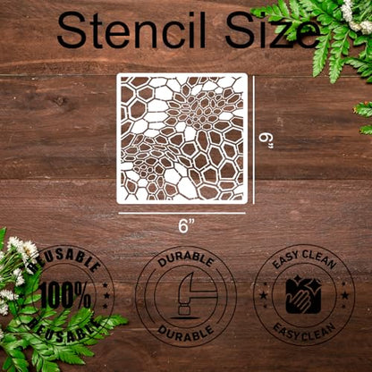 Camo Stencil for Spray Paint 6inch Camo Paint Stencils Camouflage Stencils Templates for Painting on Wood Canvas Furniture Wall - style: Camo