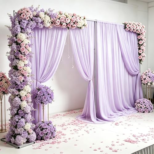 10x 20ft Portable Pipe and Drape Backdrop Stand Photo Studio Photography Background Support System Curtain Frame Stand Stage Backdrop for Parties, Events, Wedding Decoration,Photography