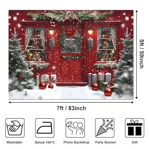 Avezano 7x5 ft Christmas Backdrop for Photography Christmas Shop Backdrop Toy Store Xmas Holiday Party Decorations Photo Booth Props for Kids - size: 7x5ft
