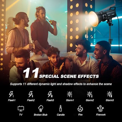 Godox 2PACK SL100Bi Professional COB LED Video Lighting Kit Bi Color Continuous Light Kit with 2*Light Stand 2* Softbox 1 * 5 in 1 Reflector 1*Carry Bag Studio Light for Photography Studio Shooting