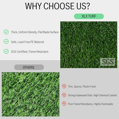 XLX TURF 4 Pack Artificial Grass Square Mats, 12"x12" Fake Grass Placemats to Match Table Runner for Golf Football Summer Party Table Centerpiece, Turf Patch for Crafts - size: 12 x 12 Inches / 4PC