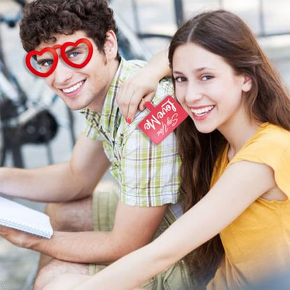 Valentine's Day Photo Booth Props Selfie Photobooth Props for Photoshoot Funny Masks Love Heart Glasses Mustache Backdrop Decorations Supplies Wedding Party DIY Posing Signs Favor 25 Pcs