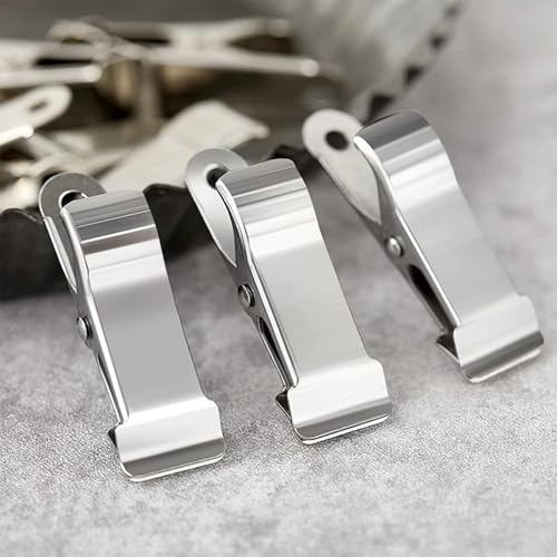 35pcs Metal Mini Alligator Clips, Spring Clamps, Sturdy, Non-Slip, Portable, Silver, Classic, Suitable for Clothes, Photos, Home Office School