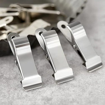 35pcs Metal Mini Alligator Clips, Spring Clamps, Sturdy, Non-Slip, Portable, Silver, Classic, Suitable for Clothes, Photos, Home Office School