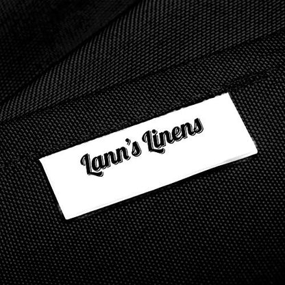 Lann's Linens - 90" Round Premium Tablecloth for Wedding/Banquet/Restaurant - Polyester Fabric Table Cloth - Black - color: Black, size: 90" (Round)