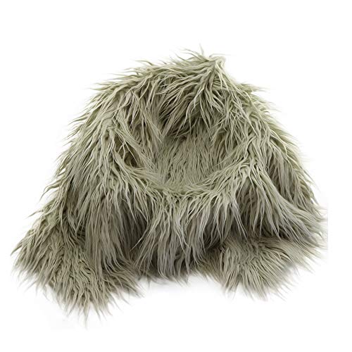 29.5x19.7 inch Newborn Photo Props Faux Fur Soft Baby Boy Girl Photo Blanket Studio Backdrop Photo Mat (8 Smokygray) - color: 8 Smokygray