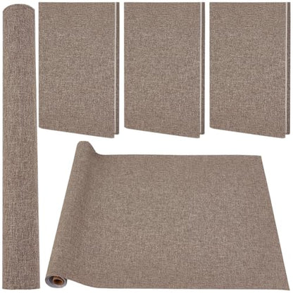 CRASPIRE 51 x 11.8 Inch Book Binding Cloth Book Cover Fabric A4 to A8 Surface Paper Backed Camel Linen Polyester Woven Cover for Books Album Scrapbooking Archival DIY Covering Bookbinding Protector - color: Camel-2