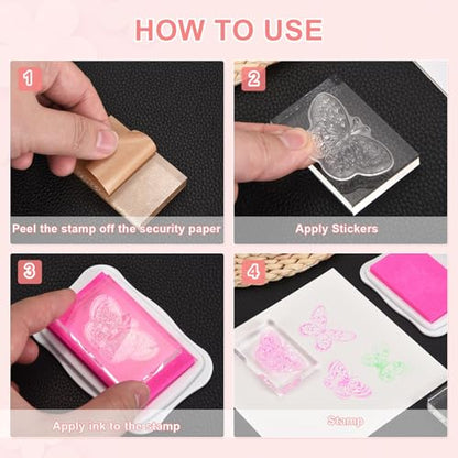 PATIKIL Acrylic Stamp Block, 4 Pack Clear Stamping Block Decorative Mounting Blocks Set Rectangle for Wedding Flat Lay Photography Props Scrapbooking DIY Crafts Cards, 3" x 3"