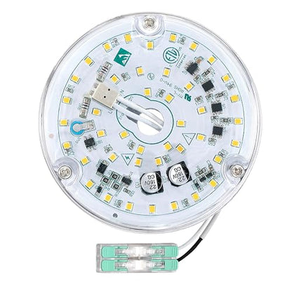 4 Inch Ceiling Fan LED Light Replacement, 18W 6000K 2200LM LED Ceiling Fan Light Kit, Round Ceiling Fan Light Kit Replacement, 120V, CRI90, Dimmable (Natural Daylight) - color: Natural Daylight White 6000K