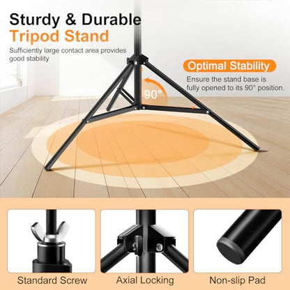 Backdrop Stand, 10x7ft(WxH) Photo Background Stand Adjustable Support Kit with 2 Crossbars, 8 Backdrop Clamps, 2 Sandbags and Carrying Bag for Parties Photography Wedding Decoration - size: 7×10ft