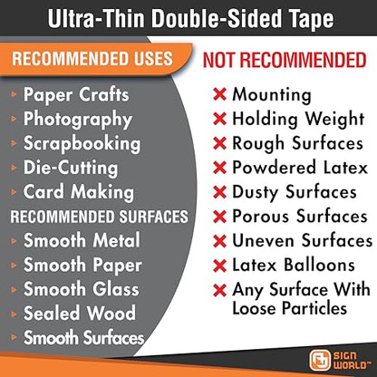 Best 2" MAX Strength Thin Permanent Double-Sided Tape for Arts, Crafts, Photography, Scrapbooking, Tear-by-Hand, Paper Backing (2-Inch by 164-Feet/55 Yards)… - size: 2-Inch MAX Strength Thin