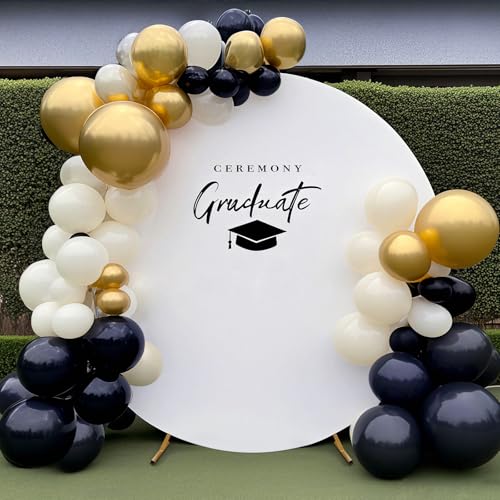7.2 FT White Round Backdrop Cover, Double-Sided Circle Fabric Photo Background with Zipper for Photography Party Birthday Wedding Baby Shower Home Decorations (Elastic) - size: 7.2FT