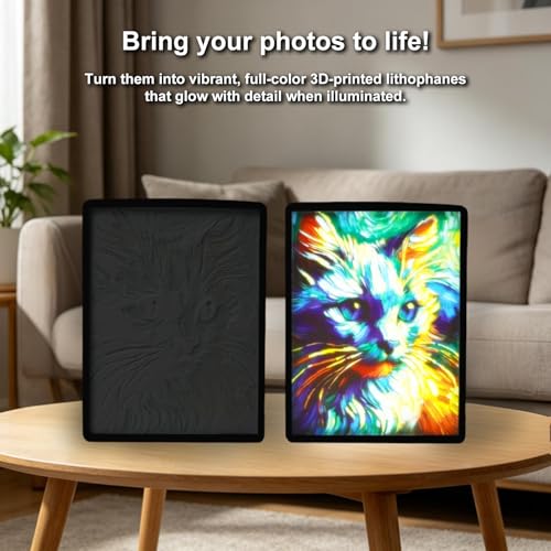 2PCS Lithophane LED Backlight Board Kit KC009 KC010 for Bambu Lab H2C/X1/P2S/A1 LED Light Board Backlights Makerworld Model Parts USB 3D Print Accessory Photo Model DIY Light Box - color: 2 PCS Lithophane LED