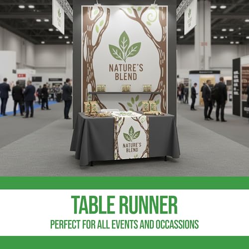 Custom Table Runner for Table by BCB Print - Personalized Table Sign with Your Photo, Text or Logo | HD Print Table Runner for Shows & Events | Fast Delivery | Made in USA | Sizes 12"x72" to 36"x72" - color: Table Runner