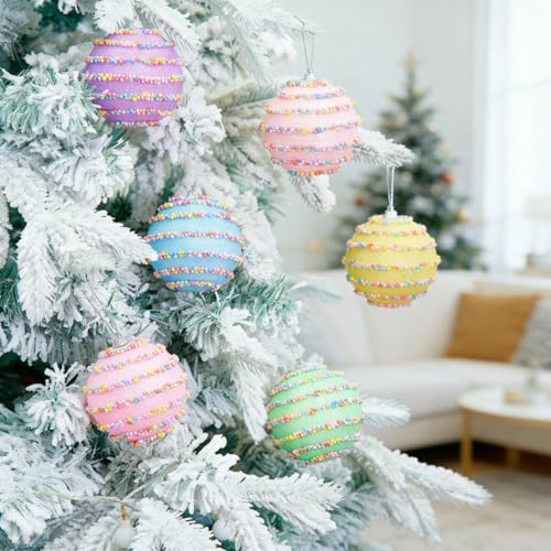 Colorful Faux Cookie Ball Ornaments, Pastel Sugar Sprinkle Decorative Balls, Artificial Dessert Decorations for Easter, Birthday & Party Decor, Photo Props & Table Styling Set (Fines) - color: Fines
