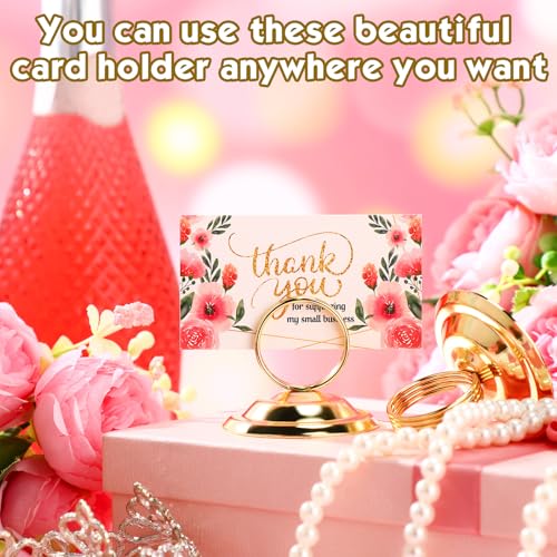 MotiMind 24 Pcs Table Number Holders-Metal Place Card Holders Table Number Stands Tabletop Sign Stands for Photos, Menu, Memo, Notes, Wedding, Restaurant, Banquet, Birthday(Gold) - color: Gold