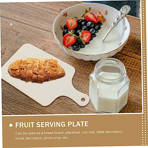 SHOWERORO 3Pcs Mini Wooden Bread Board Fruit Serving Tray Unfinished Diy Chopping Boards for Crafting and Food Presentation for Serving Platters and Kitchen Decor