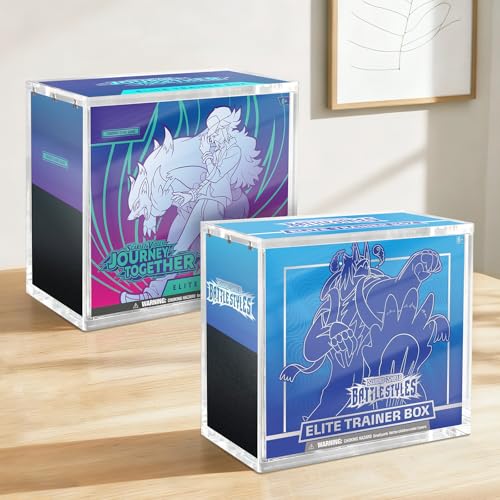 Elite Trainer Box Acrylic Case,8mm(0.31in) Ultra Thick Stackable Acrylic Display Case,ETB Protector with 6x3mm Strong Magnets,Compatible with Elite Trainer Box,Boxes for Display - size: Elite Trainer Box Case