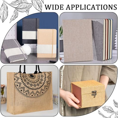 CRASPIRE Book Cloth for Book Binding 51 x 11.8in Grey Fabric Surface Paper Backed A3-A8 Linen Bookcover Album Scrapbooking Archival DIY Covering Protector Bookcloth Bookbinding Supplies - color: Gray
