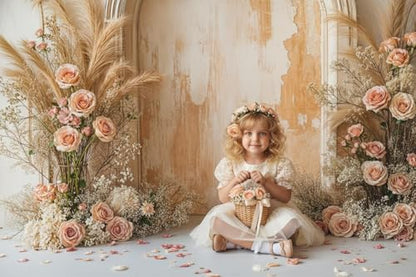 Kate Mother's Day Spring Boho Arch Wall Floral Backdrop Photo Background Studio Props,10x8ft - size: 10x8ft