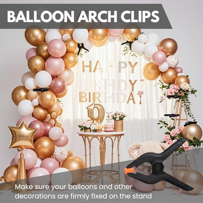 12 Pack 2.5 inch Plastic Spring Clamps, Black Heavy Duty Spring Clips Clamps for Balloon Arch, Crafts, Backdrop Stand, Woodworking, Photography Studios, Home Improvement - color: Black (2.5")