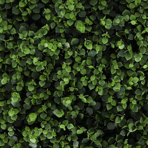 3rd Street Inn Greenery Panel - Artificial Hedge Wall - Fake Plant Wall Backdrop - Privacy Screen - Interlocking Panels - Indoor Outdoor Décor (12, Heart Leaf) - color: Heart Leaf