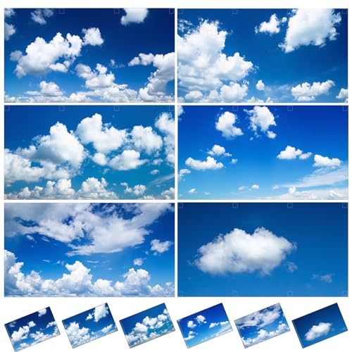 6 Pcs Fluorescent Light Covers for Ceiling Lights with 48 Magnets Decorative Magnetic Light Filters for Classroom Office Kitchen Decoration(Blue Sky) - color: Blue Sky