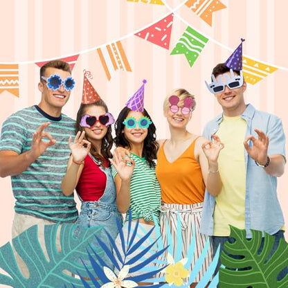 Funny Party Sunglasses - 12 Pack Novelty Glasses, Cool Party Masks, Summer Party Favors, Funny Photo Booth Props, Crazy Sunglasses for Adults