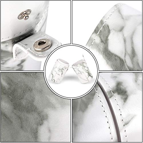 Makeup Brush Holder Travel Brushes Case Bag Cup Storage Dustproof for Women (Marble) - color: A-Marble