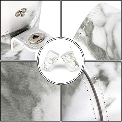 Makeup Brush Holder Travel Brushes Case Bag Cup Storage Dustproof for Women (Marble) - color: A-Marble