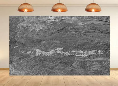 7x5ft Grayscale Stone Texture Backdrop Rough Surface and Mineral Deposits Photo Background Tapestry for Industrial and Rustic Home Decorations Studio Props - size: 7X5ft