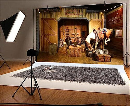 Yeele 9x6ft Wild West Backdrop for Photography Old Western Cowboy Saloon Saddle Background Party Decoration Banner Kids Man Children Boy Photo Booth Shoot Vinyl Studio Props Y2BK08841