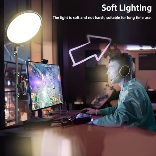 6" Ring Light with Tripod Stand for YouTube & Makeup, Mini LED Camera Light with Phone Holder, 3 Light Modes & 11 Brightness Levels (14 inch with Tripod Stand) - size: 14 inch with Tripod Stand