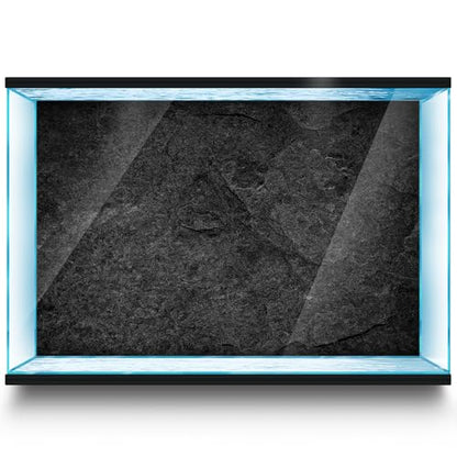 Aquarium Background Stickers - Black Stone Texture- Fish Tank Reptile Terrarium Decor Poster (100 x 50 cm / (39.3 x 19.6 inches)) - size: 100 x 50 cm / (39.3 x 19.6 inches)