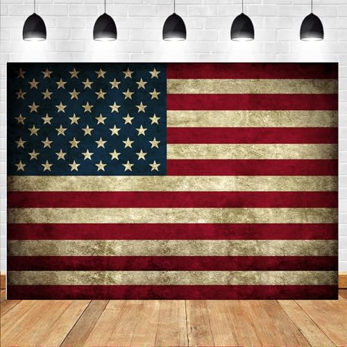 7x5ft Patriotic Backdrop 4th of July Independence Day Balloons Veterans Background Festival American Flags Freedom Memorial National Presidents Day Party Decor Supplies Photobooth Props 271