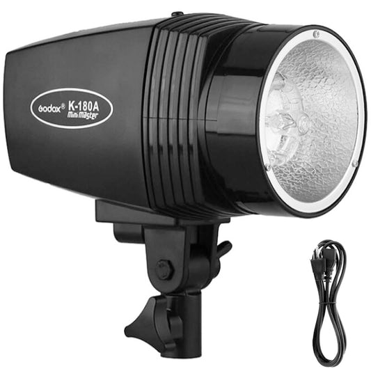 Godox K180A Studio Flash Strobe Light for Phototgraphy, 180W Compact Monolight Photoshoot Daylight Strobe Lighting, GN 45, 75W Modeling Lamp, Recycle Time 0.5-3s, for Beginner Home Studio, AC 110V