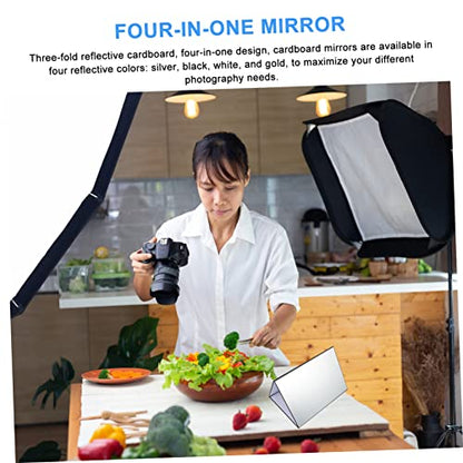jojofuny Photography Collapsible Reflector A4 Size Reverse Plate Tool White Balance Card for Glass Jewelry Cosmetics Food Photography