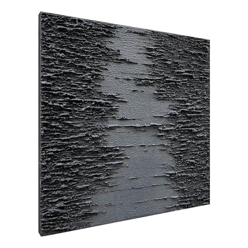 NANKAI Art Hand-Painted Thick Texture Black Canvas Art 24x24 inch Abstract Oil Home Wall Art Deco Painting - color: Nkhb294